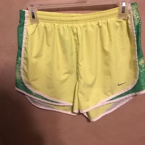 Neon yellow Nike shorts
